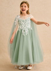 Azazie Dandelion Dusty Sage Ball-Gown Lace Dress