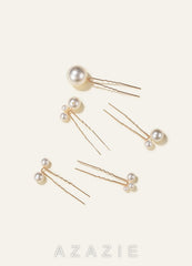 Cluster Pearl Hair Pins Set (5 Pieces)