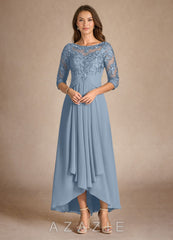 Azazie Marietta Dusty Blue A-Line Lace Dress dusty_blue