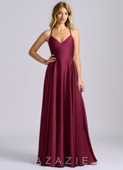 Azazie Truce Burgundy A-Line Stretch Satin Dress burgundy
