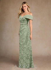 Azazie Canton Dusty Sage Mermaid Off the Shoulder Floral Burnout Dress dusty_sage