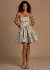Mirelle Blue Short Prom Dress