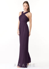 Azazie Berdie Jumpsuit Plum Halter Chiffon Jumpsuit plum