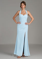 Azazie Destiny Sky Blue Mermaid Sweetheart Neckline Chiffon Dress