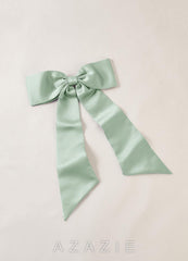 Matching Color Satin Bow Hair Clip