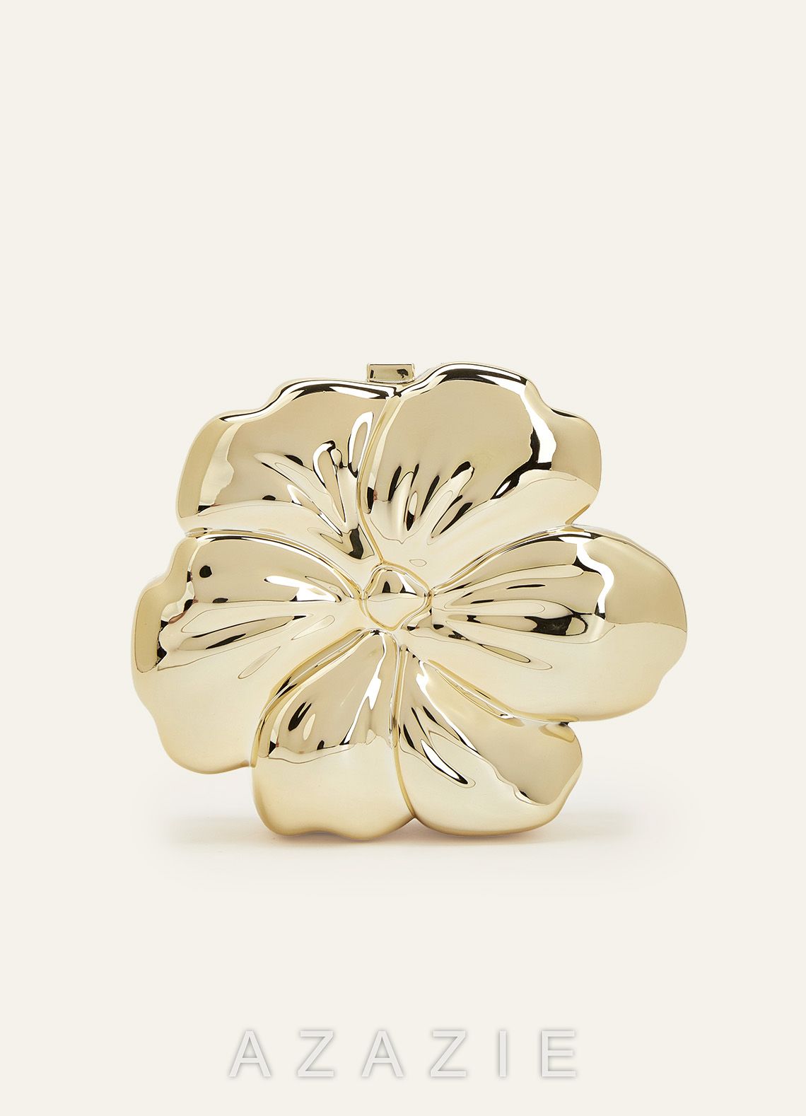 Gold Flower Shaped Clutch Bag