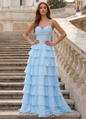 Floralace Sky Blue Ruffled A-line Prom Dress sp_sky_blue_#111401