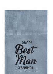 Customizable Men's Socks dusty_blue