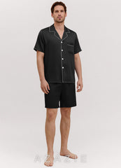 Men's Satin Short Sleeve Pajama Set