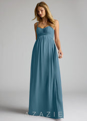 Azazie Llana A-Line Chiffon Floor-Length Dress bermuda
