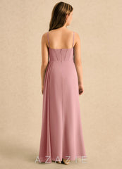 Azazie Moxie Girls Formal Dusty Rose A-Line Lace Chiffon Dress dusty_rose