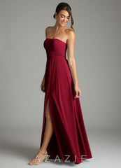 Azazie Tamira Burgundy A-Line Pleated Chiffon Convertible Dress burgundy