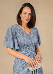 Azazie Emmeline Dusty Blue A-Line Pleated Floral Burnout Dress dusty_blue