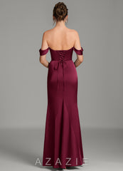 Azazie Alanis Burgundy Mermaid Corset Stretch Satin Convertible Dress burgundy