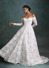 Azazie Skylar Diamond White A-Line Sweetheart Neckline Lace Dress