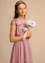 Azazie Guppy Girls Formal Dusty Rose A-Line One Shoulder Chiffon Dress dusty_rose