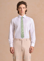 Floral Burnout Wedding Skinny Tie agave