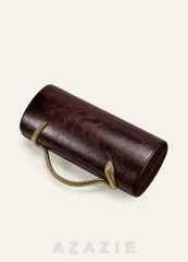 Gold Snake Handle PU Leather Evening Handbag