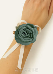 Matching Color Matte Satin Wrist Corsage