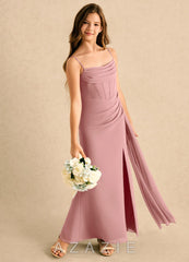 Azazie Moxie Girls Formal Dusty Rose A-Line Lace Chiffon Dress dusty_rose