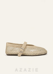 Celeste Rhinestone Mesh Mary Jane Flats