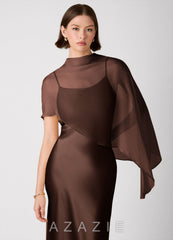 Crystle {color} 100% Washable Silk Maxi Dress espresso