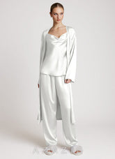 Satin Long Sleeves 3-Piece Loungewear Set