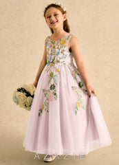 Azazie Tylie Blushing Pink Ball-Gown Pleated Tulle Dress blushing_pink