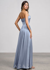 Isolde {color} Luminous Satin Maxi Dress dusty_blue