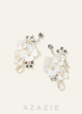 Floral Pearl Drop Earrings