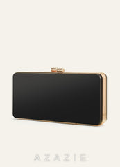 Black Acrylic Mirror Clutch Box Bag