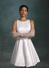 Azazie Alanna Diamond White A-Line Satin Dress diamond_white