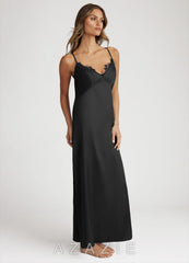 Satin and Lace Midi Slip Dress