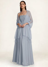 Azazie Sheer Tassel Organza Shawl