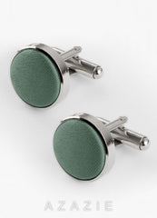 Rounded Matte Satin Cuff Links