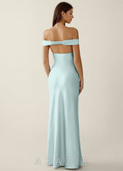 Gwendonme Mist Off-the-Shoulder Satin Crystal Linen Summer Dress sp_mist_#111401
