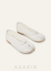Mesh Split-Toe Tabi Fold Ballerina Ballet Flats