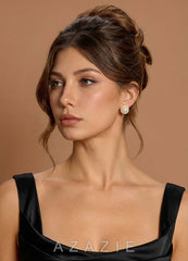Pearl Halo Stud Earrings gold