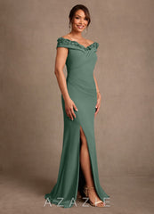 Azazie Jettie Eucalyptus Sheath Pleated Chiffon Dress eucalyptus