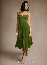 Emma {color} Pleated Midi Dress