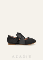 Satin Bow Mary Jane Girls' Flat Shoes