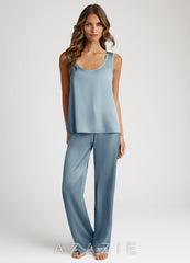 Satin Tank Top and Pants Pajama Set