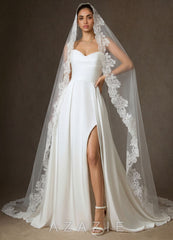 Lace Mantilla Isabella Cathedral Veil diamond_white