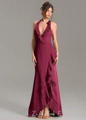 Azazie Mailon Burgundy Mermaid Ruched Stretch Satin Dress burgundy