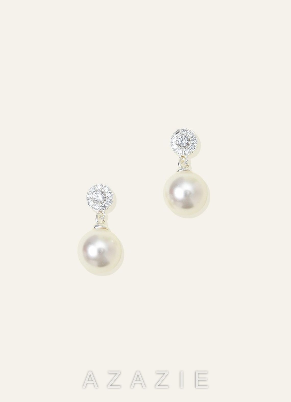 CZ Pearl Drop Earrings