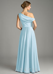 Azazie Xanthe Sky Blue A-Line Off the Shoulder Stretch Satin Dress sky_blue