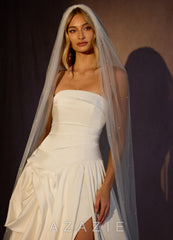 Jenna Pearl Chapel Veil diamond_white