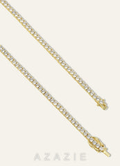 14K Gold Plated Zirconia Tennis Necklace gold