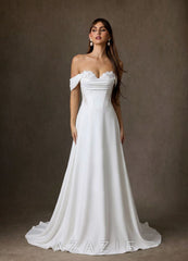 Azazie Ganelle Diamond White A-Line Sweetheart Neckline Crepe Back Satin Dress diamond_white