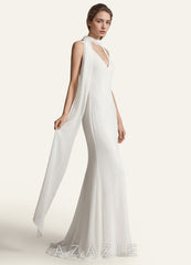 Azazie Chiffon Bridal Shawl Extra Long